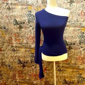 One shoulder side tie top by Autumn Cashmere size S